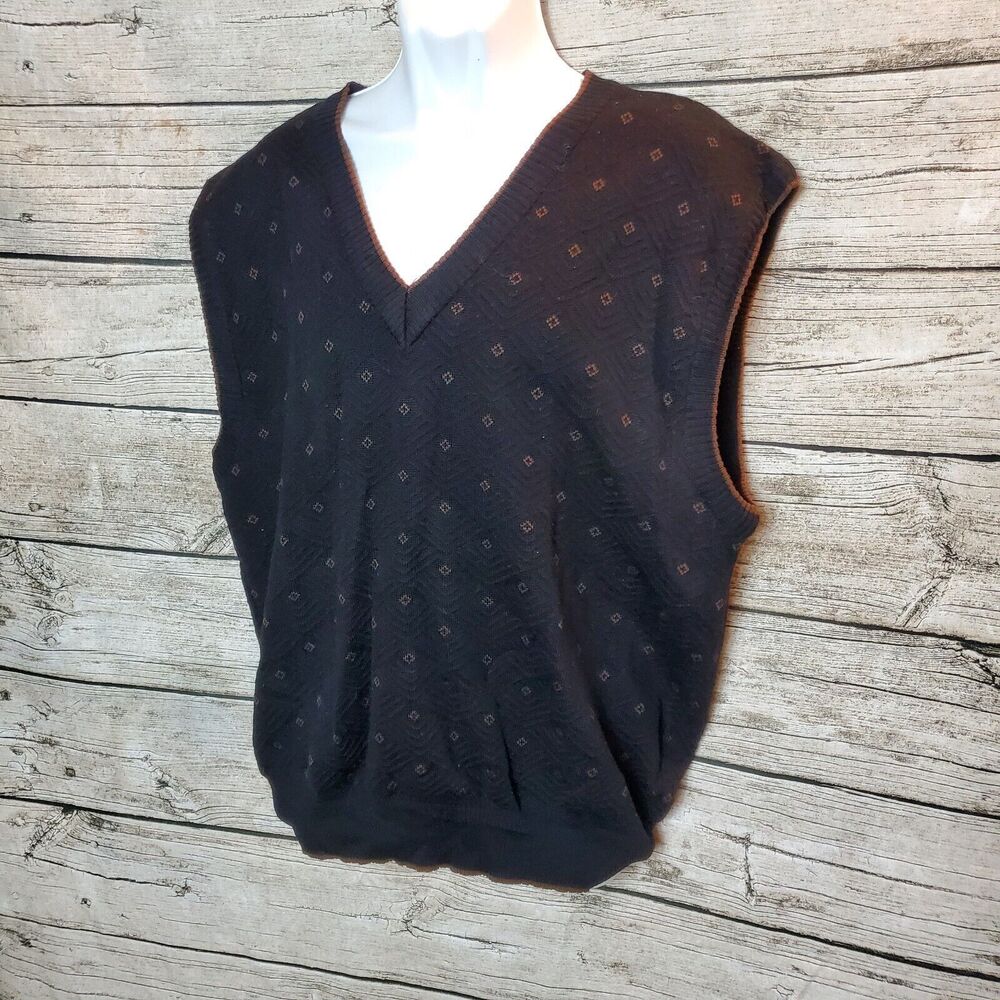 Cambridge Classic Black Sweater Vest Size XL NWT